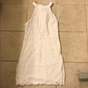 White lace dress.